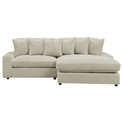 Blaine Upholstered Reversible Chaise Sectional Sofa Sand - 509899