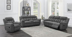 Bahrain Upholstered Glider Recliner Charcoal - 609543