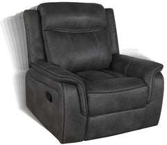 Lawrence 3-piece Upholstered Reclining Sofa Set Charcoal - 603504-S3