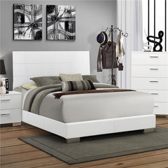 Felicity Wood Queen Panel Bed White High Gloss - 203501Q