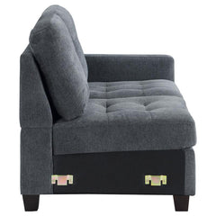 Georgina Upholstered RAF Chair Steel Grey - 551704RAF