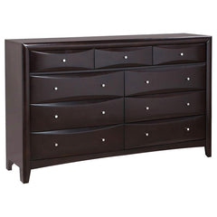 Phoenix 5-piece California King Bedroom Set Cappuccino - 200409KW-S5