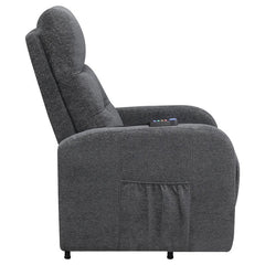 Howie Upholstered Power Lift Massage Chair Charcoal - 609403P