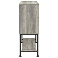 Claremont Sliding Door Bar Cabinet with Lower Shelf Grey Driftwood - 183038