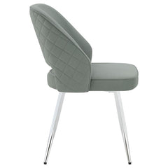 Hastings Upholstered Dining Chairs with Open Back (Set of 2) Grey and Chrome - 193742