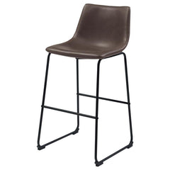Michelle Armless Bar Stools Two-tone Brown and Black (Set of 2) - 102536