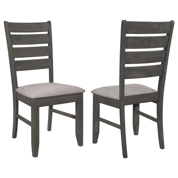 Dalila Ladder Back Side Chair (Set of 2) Grey and Dark Grey - 102722GRY