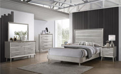 Ramon 4-piece Eastern King Bedroom Set Metallic Sterling - 222701KE-S4
