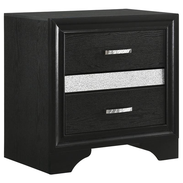 Miranda 2-drawer Nightstand Tray Black - 206362