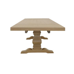 Florence Double Pedestal Dining Table Rustic Smoke - 180201