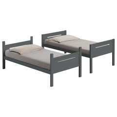 Littleton Wood Twin Over Twin Bunk Bed Grey - 405051GRY