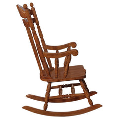 Aylin Solid Wood Rocking Chair Medium Brown - 600187II