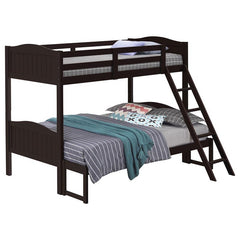 Arlo Wood Twin Over Full Bunk Bed Espresso - 405054BRN