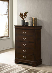 Louis Philippe 5-drawer Chest with Silver Bails Cappuccino - 202415