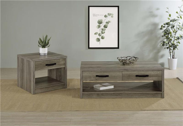 Felix 1-drawer Engineered Wood Side End Table Grey Driftwood - 707727