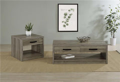 Felix 1-drawer Engineered Wood Side End Table Grey Driftwood - 707727