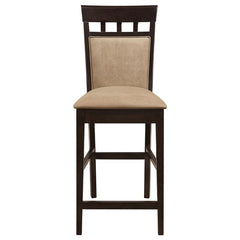 Gabriel Upholstered Counter Height Stools Cappuccino and Beige (Set of 2) - 100219