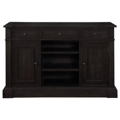 Phelps Rectangular Trestle Dining Set Antique Noir and Beige - 121231-S8