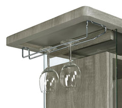 Acosta Rectangular Bar Unit with Footrest and Glass Side Panels - 182631