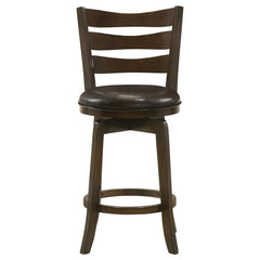 Murphy Ladder Back Counter Height Swivel Bar Stool Dark Cherry and Brown - 181368