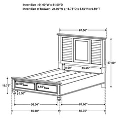Franco 4-piece Queen Bedroom Set Burnished Oak - 200970Q-S4