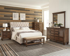 Devon 5-piece Eastern King Bedroom Set Burnished Oak - 300525KE-S5