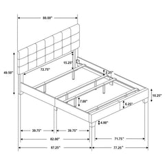 Mapes Upholstered Eastern King Panel Bed Grey - 305747KE