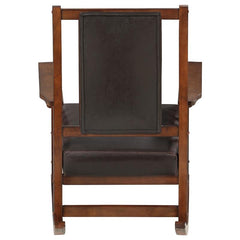 Ida Upholstered Rocking Chair Tobacco and Dark Brown - 600058