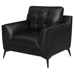 Moira Upholstered Wedge Arm Tufted Accent Chair Black - 511133