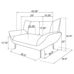 Acton 3-piece Upholstered Flared Arm Sofa Set Teal Blue - 511161-S3