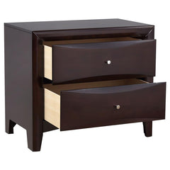 Phoenix 2-drawer Nightstand Deep Cappuccino - 200412