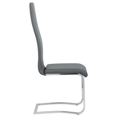 Montclair Upholstered High Back Side Chairs Grey and Chrome (Set of 4) - 100515GRY
