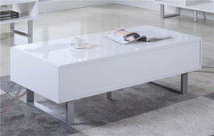 Atchison 2-drawer Rectangular Coffee Table White High Gloss - 705698
