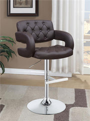Brandi Adjustable Bar Stool Chrome and Brown - 102556