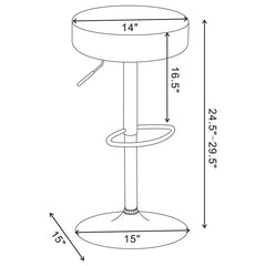 Ramses 29" Adjustable Bar Stool Chrome and Black - 102558