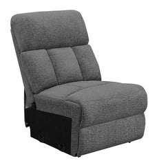 Bahrain Upholstered Armless Chair Charcoal - 609540AC