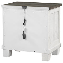 Lilith 2-drawer Nightstand Distressed White - 224472