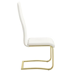 Montclair Side Chairs White and Rustic Brass (Set of 4) - 190512