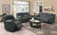 Weissman Upholstered Padded Arm Glider Recliner Grey - 601923