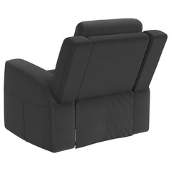 Brentwood 3-piece Upholstered Reclining Sofa Set Black - 610284-S3