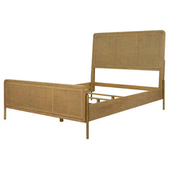 Arini Rattan Eastern King Panel Bed Sand Wash and Natural - 224300KE