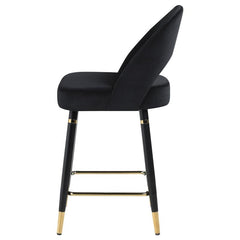 Lindsey Arched Back Upholstered Counter Height Stools Black (Set of 2) - 193569