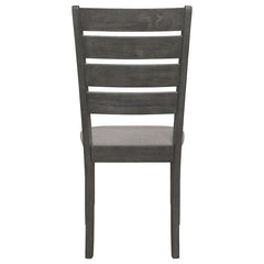 Dalila Ladder Back Side Chair (Set of 2) Grey and Dark Grey - 102722GRY