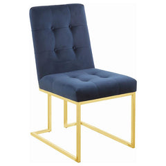 Cisco Tufted Back Side Chairs Ink Blue (Set of 2) - 192493