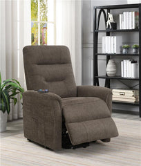 Henrietta Upholstered Power Lift Massage Chair Brown - 609404P