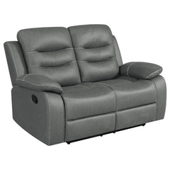 Nova 3-piece Upholstered Padded Arm Sofa Set Dark Grey - 602531-S3