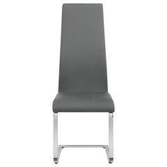 Montclair Upholstered High Back Side Chairs Grey and Chrome (Set of 4) - 100515GRY