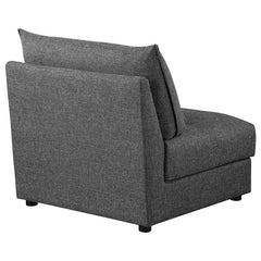 Sasha Upholstered Armless Chair Barely Black - 551681