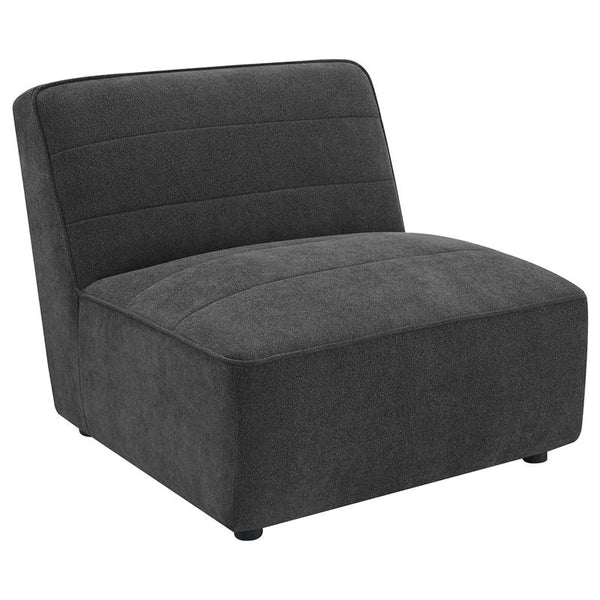 Sunny Upholstered Armless Chair Dark Charcoal - 552081