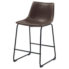 Michelle Armless Counter Height Stools Two-tone Brown and Black (Set of 2) - 102535